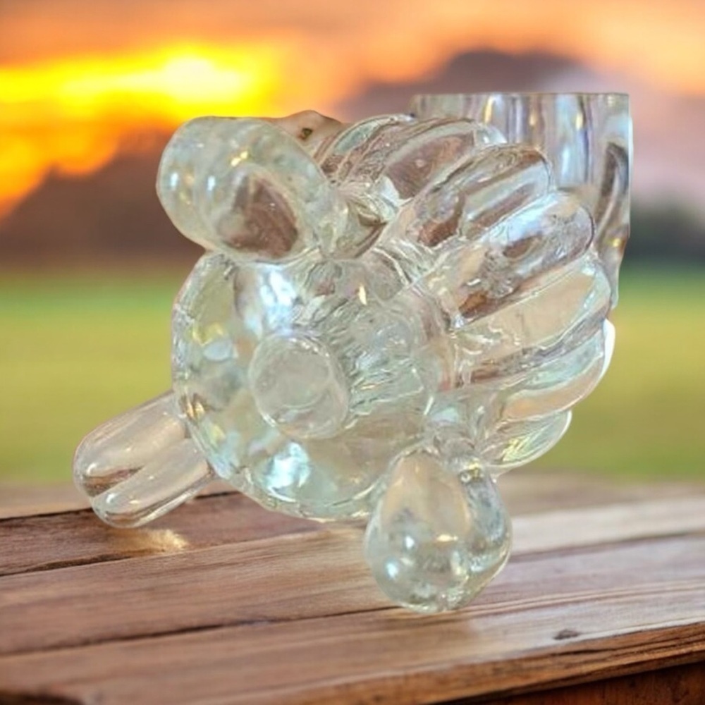 VINTAGE JEANNETTE GLASS
TAPERED CANDLESTICK HOLDER IN NATIONAL PATTERN 1940's - Picture 6 of 14